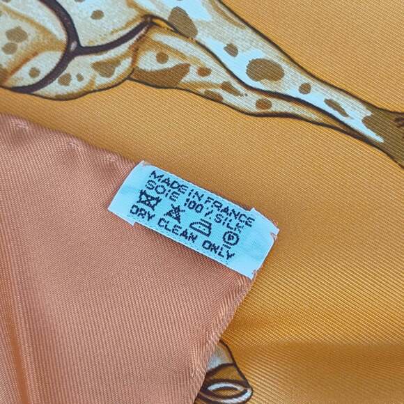 HERMES Orange Silk Scarf - Picture 7 of 7